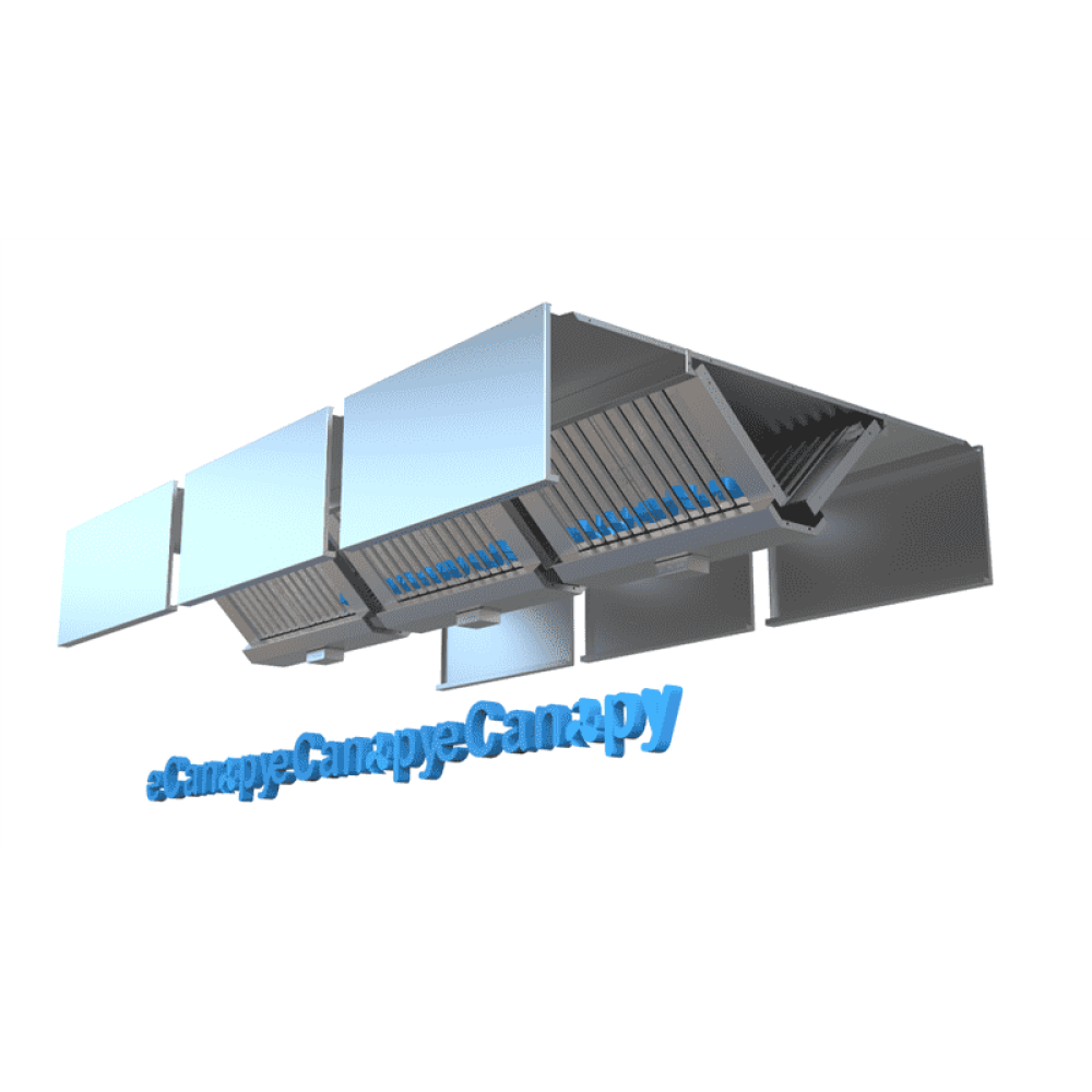 Commercial Kitchen Island Style Ventilation Canopy