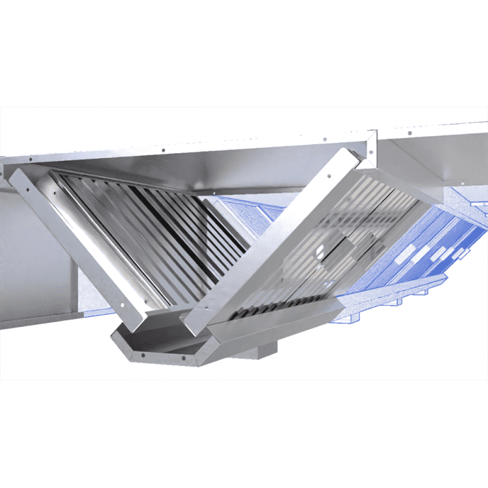 Commercial Kitchen Island Style Ventilation Canopy