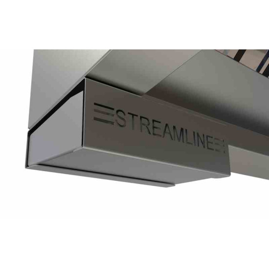 Commercial Taper Extraction Canopy Hood 950mm Wide With Grease Filter