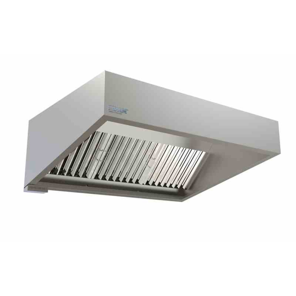 Commercial Kitchen Extractor Canopy Hood Kit 1500 Mm Motor