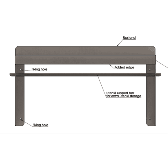 Hygienic Kitchen Wall Shelf  Stainless Steel Shelves