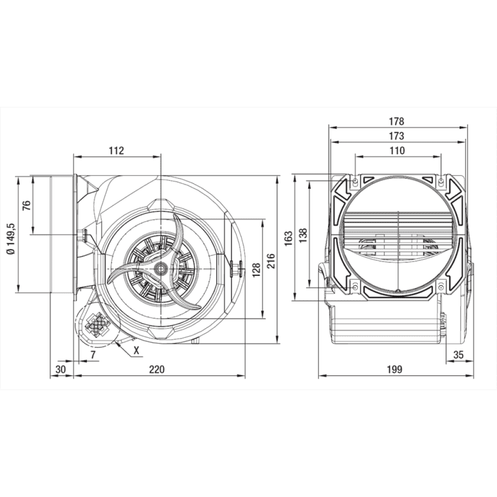 Commercial Kitchen Extraction Canopy Kit 1200 mm 